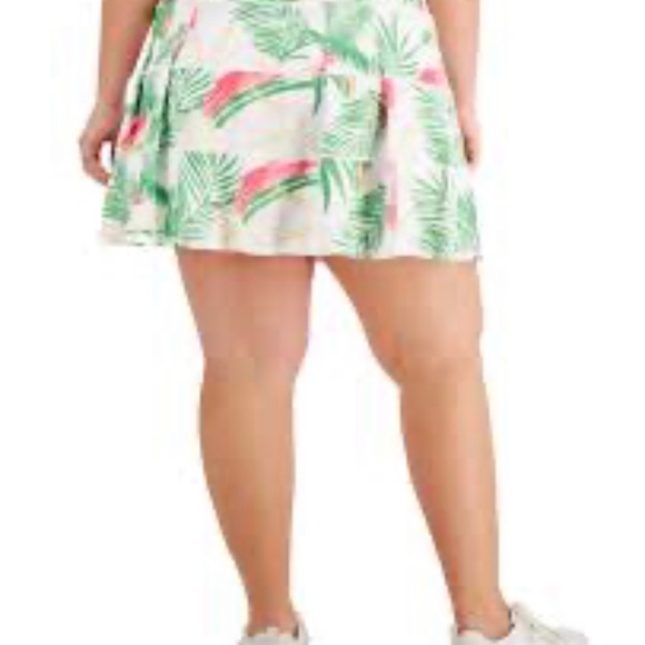 New IDEOLOGY Women’s Plus 3X Tiered Palms Golf Tennis Skirt Skort Comfort - Picture 5 of 14